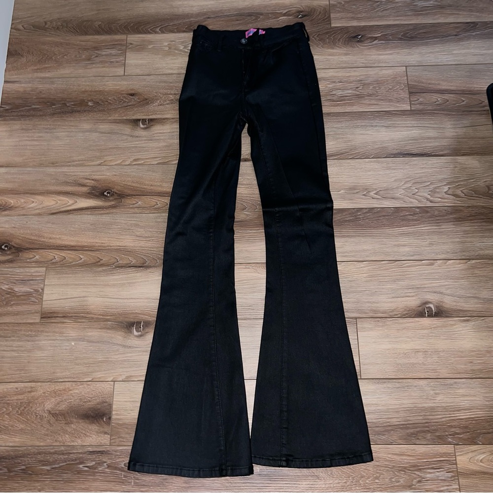 Edikted Flare Leather Pants